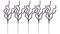 5 Pack of 31" Purple Picks with Light Purple Ball Accents and Glitter Enhancements